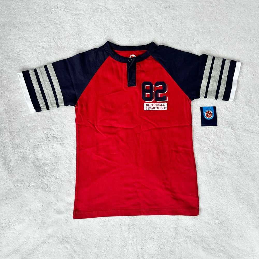 NWT Kids Red and Navy Basketball Shirt